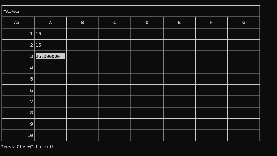 Excel Clone